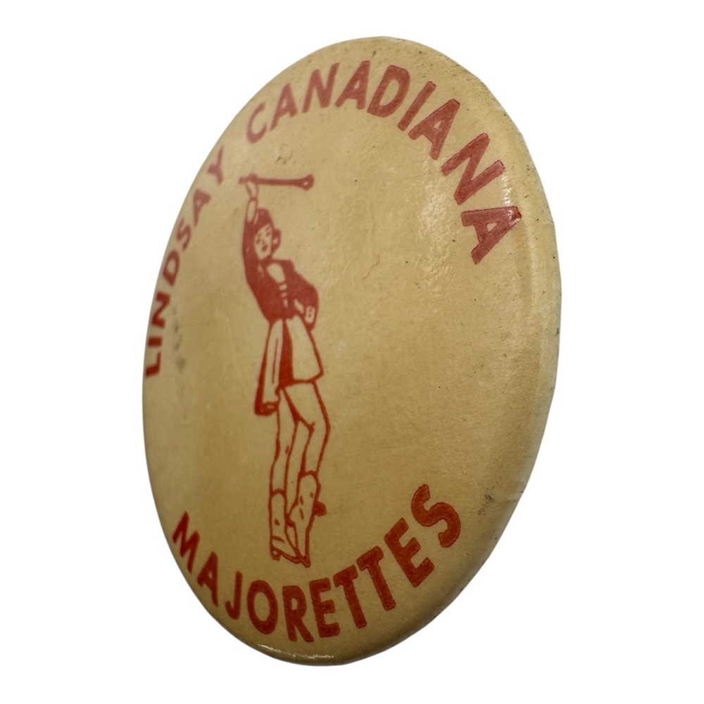 Vintage Lindsay Canadiana Majorettes 2” Pinback Button Canada‎ Baton Twirler - Picture 2 of 6